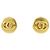 Orecchini rotondi a clip in oro placcato CC dorato di Chanel D'oro