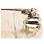 Chanel Coco Mark Gold Rhinestone Brooch Golden - view 3
