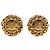 Timeless Orecchini a clip placcati in oro con motivo di grano Coco Mark di Chanel D'oro