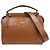 Fendi Dotcom Schultertasche aus Leder Braun