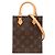 Louis Vuitton Monogram Petite Sac Plat Handbag Brown