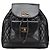 Chanel Black Lambskin Matelasse Coco Mark Backpack