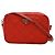 Bolsa de ombro 2 em 1 em nylon e couro com logo triangular da Prada Vermelho