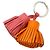 Hermès Carmen Uno Dos Anymilo Leder-Schlüsselanhänger Pink Orange