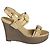 Burberry beigen Leder-Wedges Sandalen Größe 39