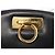 Salvatore Ferragamo Borsa a Spalla Gancini Chain in Pelle Nera Oro Auth 169084 Nero D'oro - vista 17