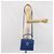 Borsa a mano CÉLINE Circle in pelle 2 in 1 blu oro Auth 163422 D'oro - vista 27