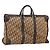 Borsa Boston in tela Trotter Christian Dior marrone oro Auth gh1637 D'oro