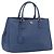 Saffiano Borsa a mano PRADA in pelle Safiano blu oro Auth bs33165 D'oro