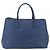 Saffiano Borsa a mano PRADA in pelle Safiano blu oro Auth bs33165 D'oro - vista 2