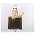 Céline Borsa tote in tela Macadam CELINE in pelle PVC marrone oro Auth 170367 D'oro - vista 18