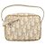 Christian Dior Trotter Canvas Romantic Pouch PVC Beige Silver Auth 168043 Silvery - view 13