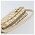 Christian Dior Trotter Canvas Romantic Pouch PVC Beige Silver Auth 168043 Silvery - view 6