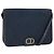 Borsa a Spalla in Tela Trotter Christian Dior Blu Navy Oro Auth ka2125 D'oro