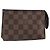 LOUIS VUITTON Poche Toilette 15 Damier Ebene N47548 Auth LV 170802V