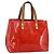 LOUIS VUITTON Monogram Vernis Reade PM Borsa a Mano Rossa M91088 LV Auth 169564 Rosso