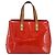 LOUIS VUITTON Monogram Vernis Reade PM Borsa a Mano Rossa M91088 LV Auth 169564 Rosso - vista 13