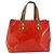 LOUIS VUITTON Monogram Vernis Reade PM Borsa a Mano Rossa M91088 LV Auth 169564 Rosso - vista 2