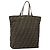 Borsa a mano in tela Zucca FENDI nera e marrone Auth ep13307 Nero