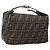 FENDI Borsa Vanity in Tela Zucca Nera Marrone Auth 168084 Nero