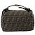 FENDI Borsa Vanity in Tela Zucca Nera Marrone Auth 168084 Nero - vista 13