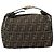 FENDI Borsa Vanity in Tela Zucca Nera Marrone Auth 168084 Nero - vista 2