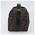 FENDI Borsa Vanity in Tela Zucca Nera Marrone Auth 168084 Nero - vista 4