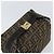 FENDI Borsa Vanity in Tela Zucca Nera Marrone Auth 168084 Nero - vista 5