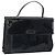 PRADA Borsa a Mano Pelle Lucida Nera Auth 170277 Nero