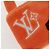 LOUIS VUITTON LV Lucky Rock Portachiavi in Pelliccia Arancione M03107 LV Auth 170579SAM - vista 15