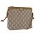 Borsa a Spalla GUCCI GG Plus Supreme PVC Beige Oro Auth ka2102 D'oro
