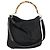 Borsa a mano in nylon Gucci Bamboo 2 in 1 marrone argento 001 1781 1577 Auth 169380