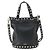Borsa a mano in pelle Valentino 2 in 1 Nero Oro Auth BA10121 D'oro - vista 2