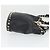 Borsa a mano in pelle Valentino 2 in 1 Nero Oro Auth BA10121 D'oro - vista 3
