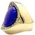 Autre Marque Anello Aldebert, oro giallo, lapislazzuli e diamanti.35055A - vista 3