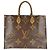 Borsa On-the-Go Monogramma Gigante Louis Vuitton Marrone