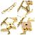 Portachiavi Fleur de Monogram Louis Vuitton Beige D'oro Bianco sporco - vista 4