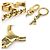 Portachiavi Fleur de Monogram Louis Vuitton Beige D'oro Bianco sporco - vista 5