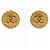 Orecchini a clip in metallo dorato Chanel Coco Mark D'oro