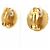 Orecchini a clip in metallo dorato Chanel Coco Mark D'oro - vista 2