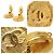 Orecchini a clip in metallo dorato Chanel Coco Mark D'oro - vista 4