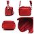 Borsa a spalla in nylon rosso Prada - vista 2
