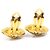 Orecchini in metallo dorato Chanel Coco Mark D'oro - vista 4