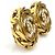 Orecchini a clip in metallo/rhinestone Chanel Coco Mark D'oro - vista 2