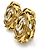 Orecchini a clip in metallo/rhinestone Chanel Coco Mark D'oro - vista 3