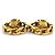 Orecchini a clip in metallo/rhinestone Chanel Coco Mark D'oro - vista 4