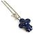 Collana in metallo Vivienne di Louis Vuitton Argento Blu navy