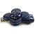 Collana in metallo Vivienne di Louis Vuitton Argento Blu navy - vista 3