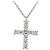 Autre Marque Vendome Aoyama Platin-Diamant-Halskette Silber