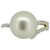 Autre Marque Au750 Perlen-Diamantring Golden